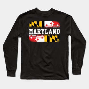 Maryland State Flag Long Sleeve T-Shirt